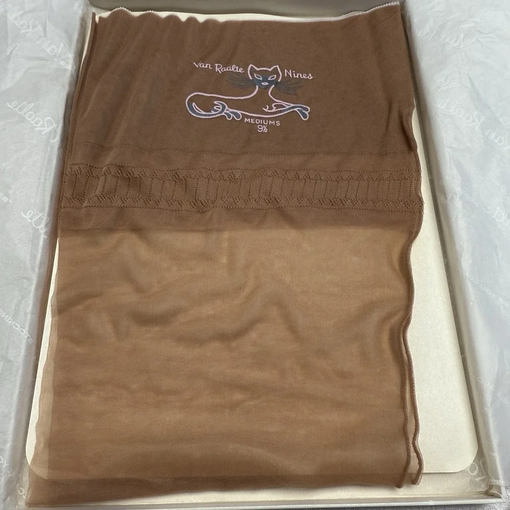 Vtg‎ 50s VAN RAALTE Nines Highlight 9.5M Nylon Hose Stockings Seam New Box